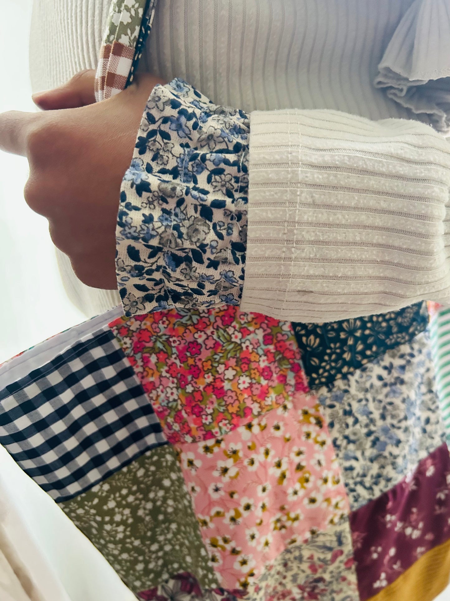 Tote bag patchwork cousu main – création artisanale France