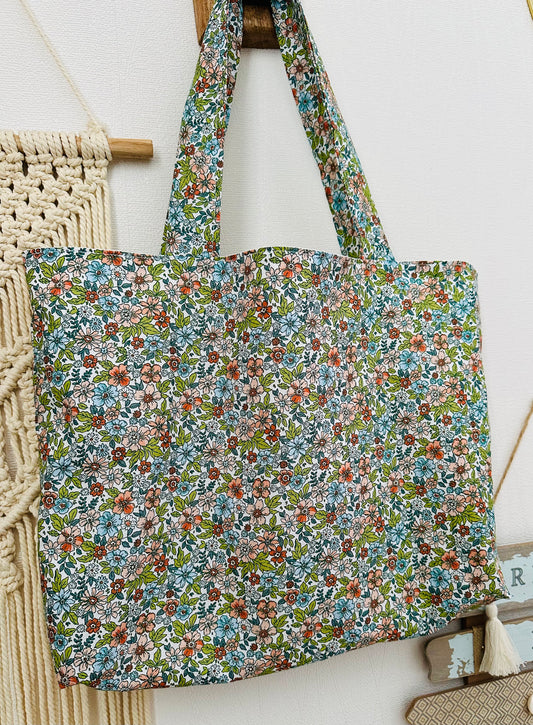 Tote bag fleuris