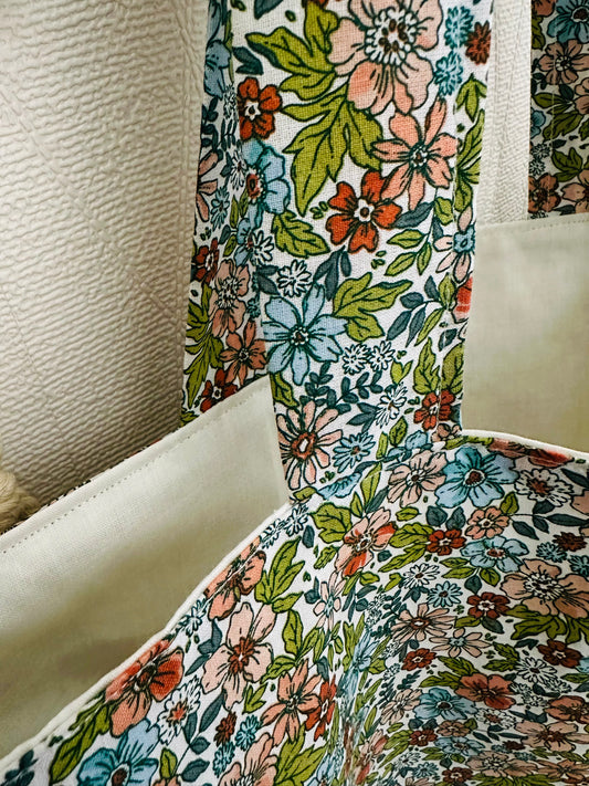 Tote bag fleuris