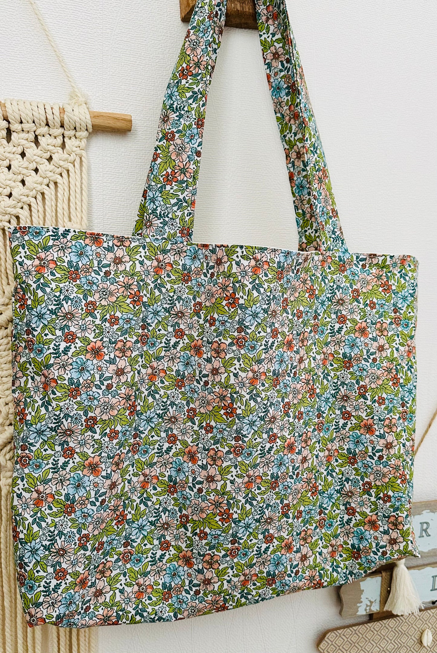 Tote bag fleuris