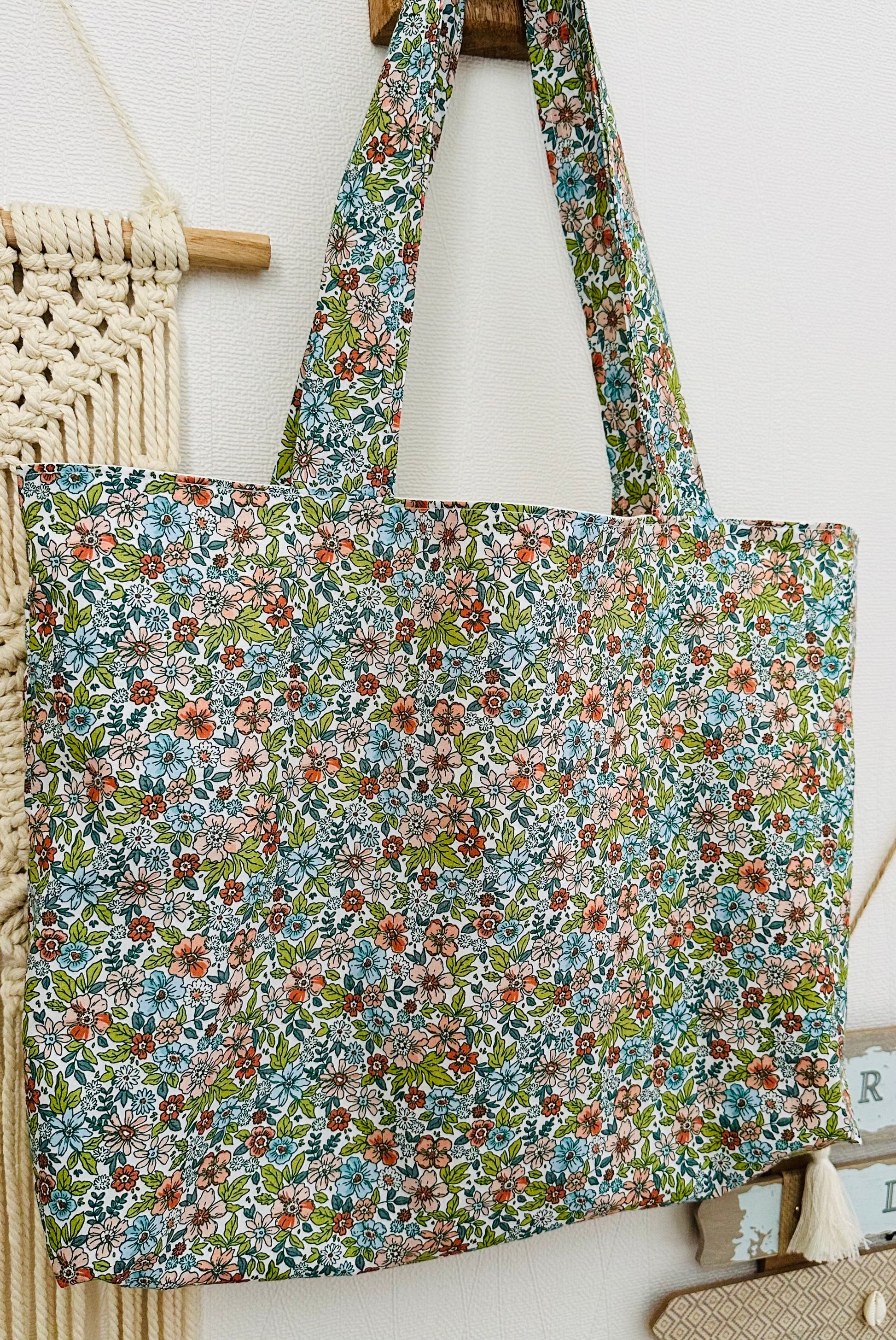 Tote bag fleuris