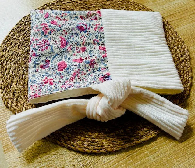 Accessoire lecture pochette à livre en velours fait main