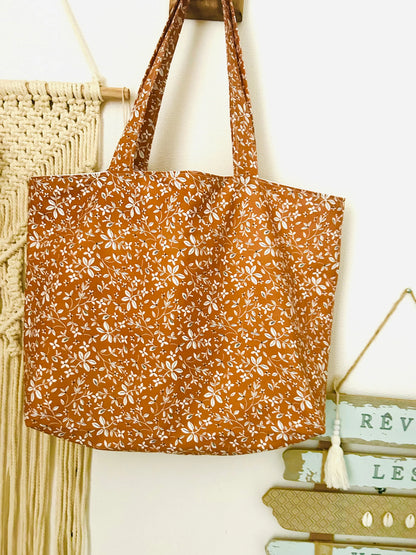 Tote bag camel fait main – atelier artisanal France