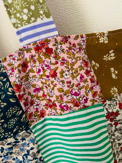 Tote bag patchwork en coton cousu main – création artisanale française